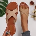 thumbnail image 2 of CHUMUD Slippers for Women Outdoor Crisscross Strap Flat Slide Sandals, Casual Open Toe Slip-On Slippers, Lightweight Summer Beach Sandals, 2 of 9