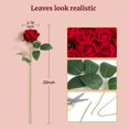 thumbnail image 3 of 60 Pcs Roses Rouges Fleurs Artificielles, Velours Soie F, 3 of 7
