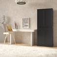 thumbnail image 3 of Kitchen Pantry Cabinet, Lofka 71" Pantry Storage Cabinet with 4 Doors, 12 Shelves and 1 Large Drawer for Dining Room, Black, 3 of 9