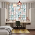 thumbnail image 4 of Teal Red Jellyfish Coastal Kitchen Curtains Window Panels, Vintage Beach Coral Starfish Nautical Insulated Window Treatment Curtain, Grommet Curtains for Bedroom/Living Room, 2 Piece 52"Wx84"L, 4 of 8