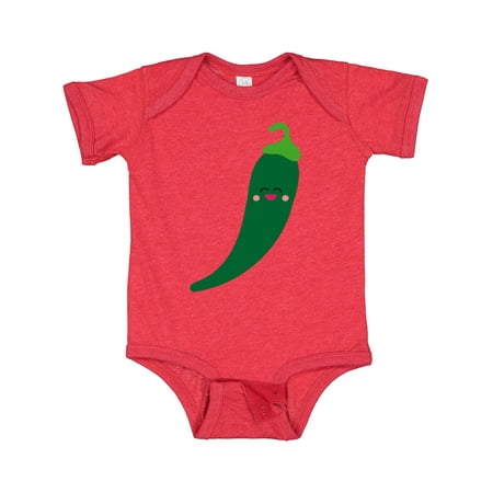 

Inktastic Green Chili Pepper Kawaii Gift Baby Boy or Baby Girl Bodysuit