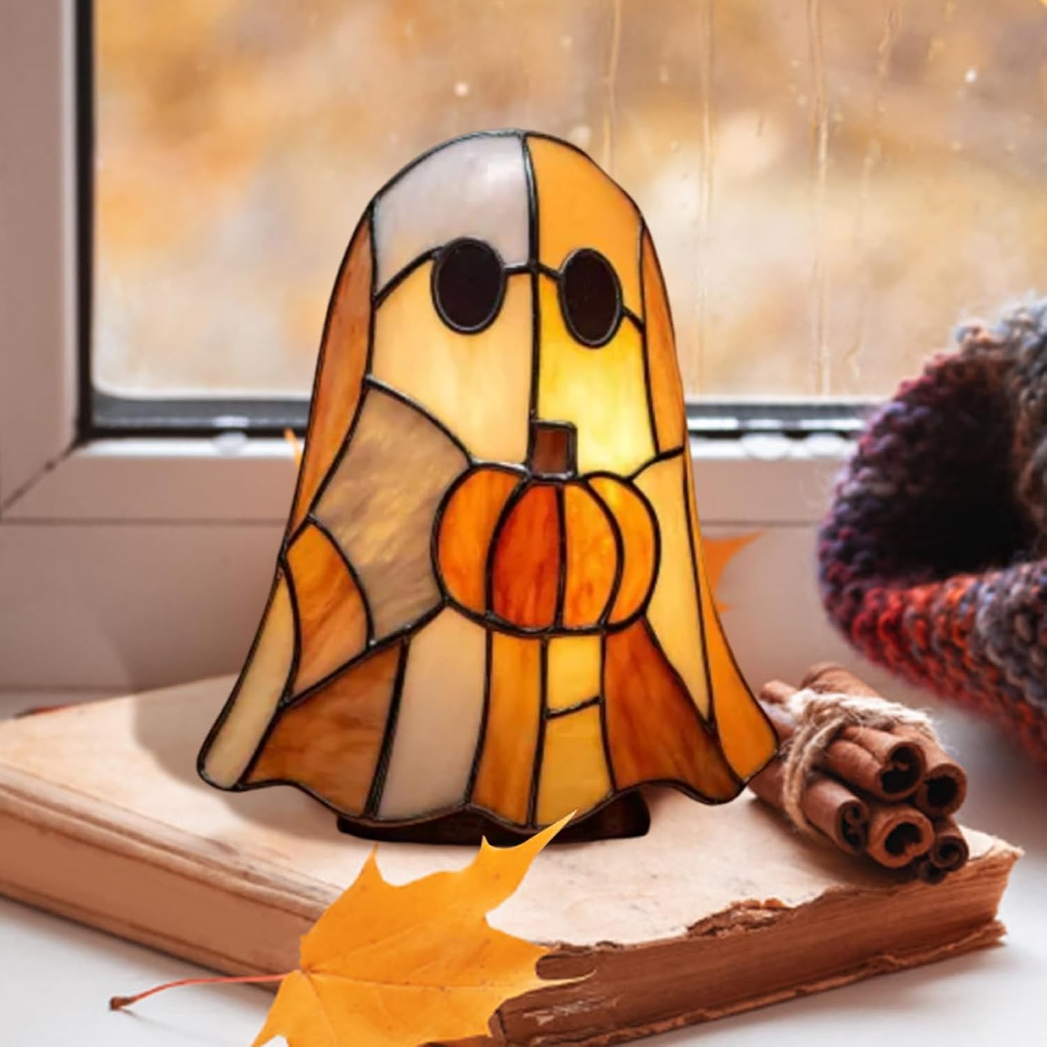 Ghost Lights - Spooky Night Lamp, Cute LED Decoration, Portable Illuminating Piece, Soft Glow Accent | Halloween Display, Nursery Bedroom Lighting, Holiday Shelf Ornament, Baby Room Ambience, Indoor