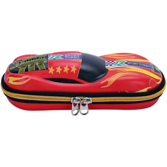 Pencil Case, Storage Box Car Supercar Cartoon PU Leather Pencil Case Stationery Shockproof 3D EVA Large Capacity Suitable for Students and Teenagers
