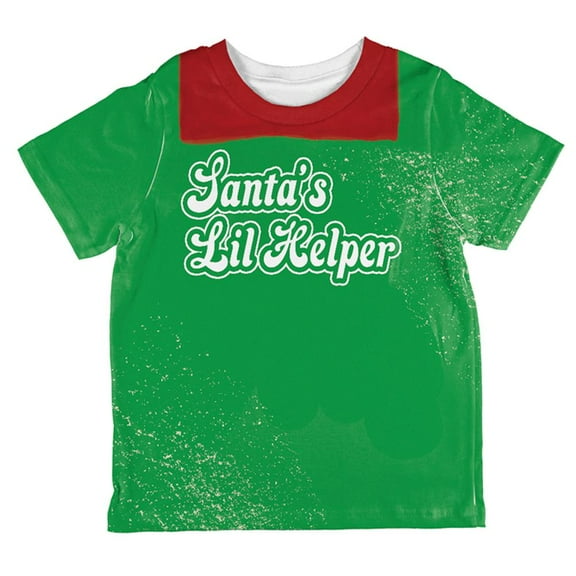 Christmas Santa's Lil Helper Daddy's Lil Monster Costume All Over Toddler T Shirt Multi 6T