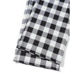 thumbnail image 4 of Family Matching Christmas Pajamas, Letter Santa Hat Print Long-Sleeved Round Neck Tops + Plaid Pattern Trousers Sleepwear, 4 of 10