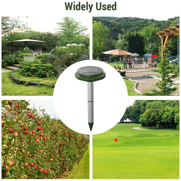 Repelente de 360 Impermeable de 360 Repelador de serpiente Solar Ultrasónnico y Recargable Para Jardín de Jardines de Jardín de Céspedes