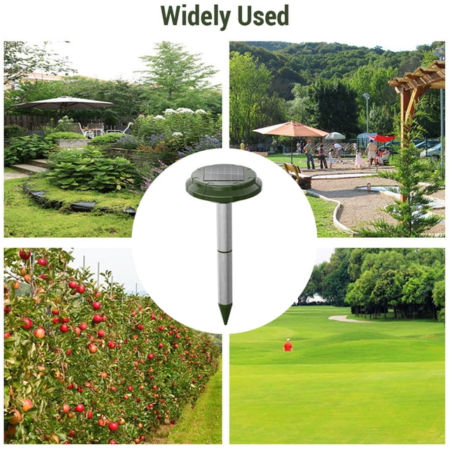 Repelente de 360 Impermeable de 360 Repelador de serpiente Solar Ultrasónnico y Recargable Para Jardín de Jardines de Jardín de Céspedes
