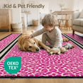 thumbnail image 4 of ODIKA Pink Cheetah Print Leopard Zebra Inspired Spotted Tiger Border Foldable Easy Care for Queen Size Bedroom, Under Bed, Master Suite, 4 of 7