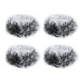 thumbnail image 1 of Uxcell 4 Pack Furry Microphone Windscreen Mic Cover Windshield for Musical Instruments Voice-overs Black, 1 of 7
