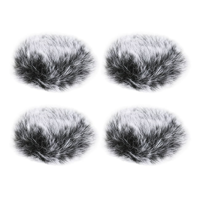 Uxcell 4 Pack Furry Microphone Windscreen Mic Cover Windshield for Musical Instruments Voice-overs Black