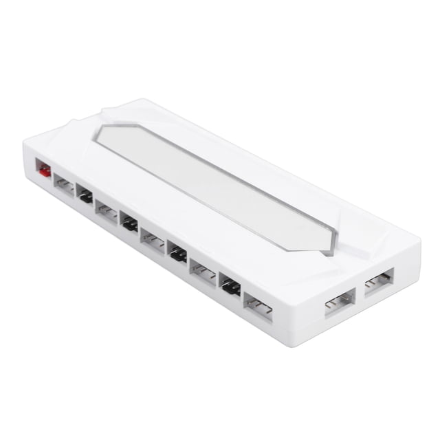 ARGB Splitter PWM Fan Hub, 10 Ports PWM Fan Hub with Controller Splitter 1 to 10 Serial ATA Power Port 5V 3Pin Magnetic Base PC Case Fan Splitter ARGB Controller PC Fans Hub for