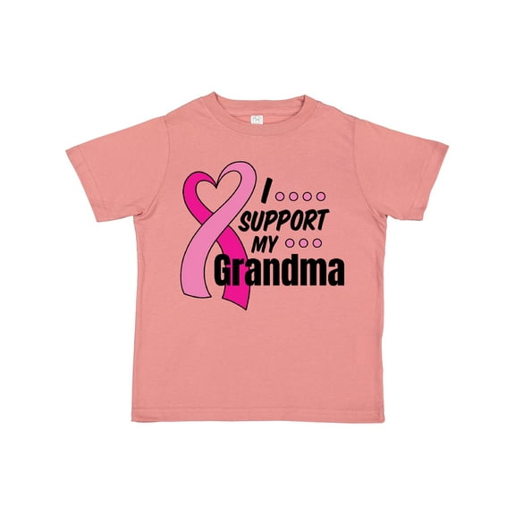 Inktastic Breast Cancer Awareness I Support My Grandma Pink Ribbon Boys or Girls Toddler T-Shirt