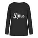 thumbnail image 4 of ICHUANYI Clearance Fashion Woman Round Neck Long Sleeve T-Shirt Printing Loose Sweatshirt Blouse Tops ICHUANYI "ICHUANYI", 4 of 5