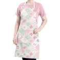 thumbnail image 5 of Pioneer Flower Floral Print Pattern Apron for Women and Men, Cotton Linen Waterproof with Pockets, Adjustable, 33x27 Inch for Kitchen, Gardening, BBQ, Salon, 5 of 6