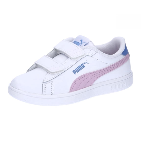 Tenis Puma Smash 3.0 L V PS para Niñas 17 A 21.5. 392033-13 blanco 20