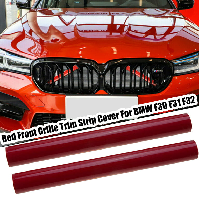2pcs Front Grille Trim Stripes Cover Compatible avec Bmw V Brace pour 1 2 3  4 5 6 7 Series, f20 F22 G3