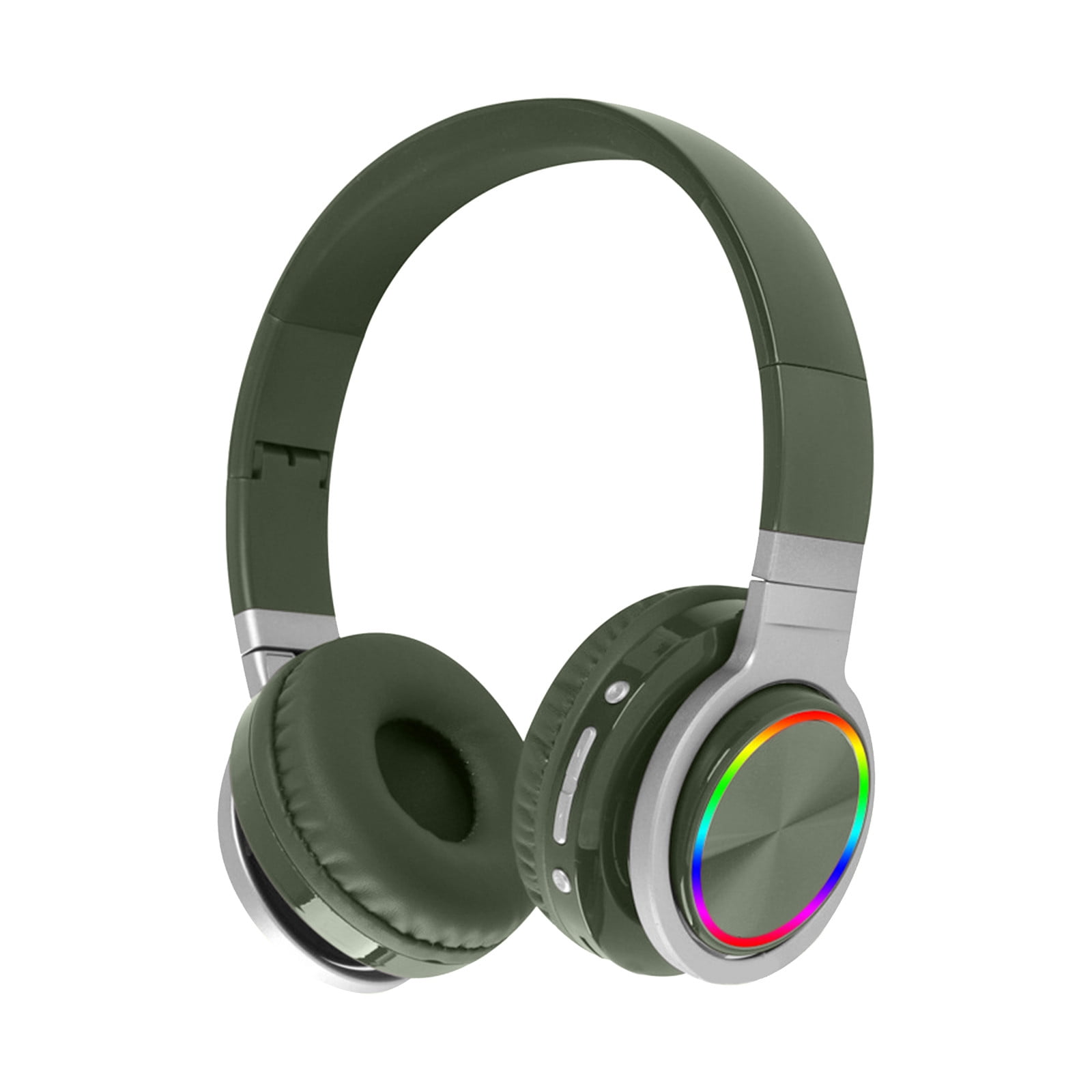 Bluetooth Headphones Over Ear, 65H Playtime and 6 EQ Music Modes Wireless Headphones with Microphone, HiFi Stereo Foldable Lightweight Headset, Deep Bass for Home Office Cellphone PC Ect.(Army Green)