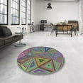 thumbnail image 3 of Ahgly Company Indoor Rectangle Patterned Purple Abstract Area Rugs, 2' x 5', 3 of 6