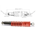 thumbnail image 4 of 300mm 12" Front Suspenion Upper Lower Shock Swing Arm Kit & Steering Knuckle 3 Stud Wheel Hub & 350mm 14" Shocks & Tie Rod End for DIY Part Go Kart ATV Quad Buggy 4 Wheeler Mower, 4 of 9
