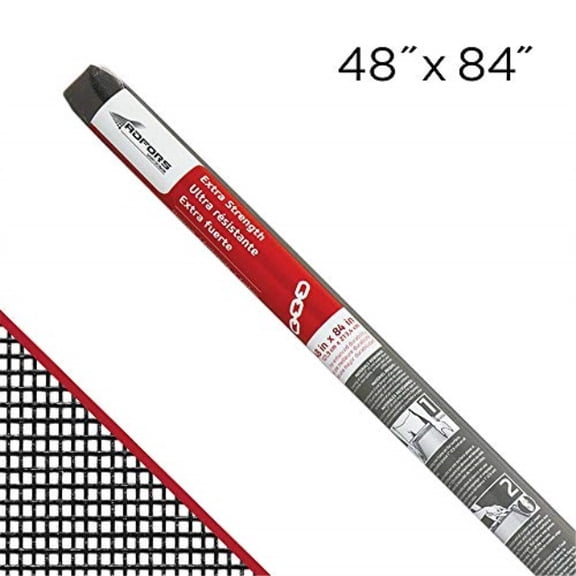 adfors premium extra strength screen, 48" x 84", charcoal
