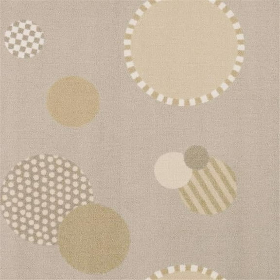 Playful Patterns Baby Dots Rectangle Childrens Area Rugs  01 Beige - 3 ft. 10 in. x 5 ft. 4 in.