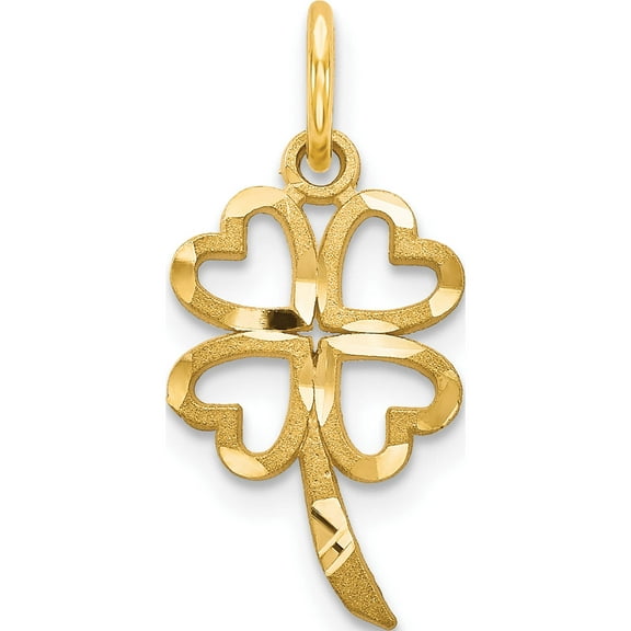 14K Yellow Gold 4 Leaf Clover Charm (20 X 10) Made In United States c451
