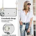thumbnail image 5 of for iPhone 13 Case Wallet with Strap for Women,Crossbody Lanyard and Wristlet Strap,Zipper Pocket,Credit Card Holder,Ring Stand,RFID Blocking Phone Wallet Cases(6.1 inch,White), 5 of 18