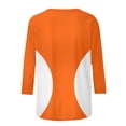 thumbnail image 6 of Jalioing Women's 3/4 Sleeve Shirts Fashion Print Round Neck Casual T Shirts Dressy Trendy Summer Tunic Blouses for Women, 6 of 9