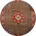 thumbnail image 1 of Ahgly Company Indoor Round Traditional Saffron Red Persian Area Rugs, 4' Round, 1 of 6