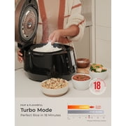 CUCKOO High Pressure Rice Cooker 10-Cup Uncooked / 20-Cup Cooked with Nonstick Inner Pot, Large Rice Maker with 13 Menu Options and Steam Plate, Fuzzy Logic Tech, Voice Guide, Black (CRP-P1009SB)