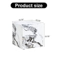 thumbnail image 2 of Side Table 16 Inch Cube White Stone Texture MDF Low Profile End Block No Assembly for Sofa, 2 of 7
