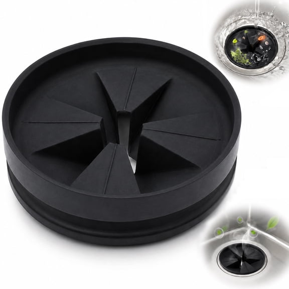 Emlimny Garbage Disposal Splash Guards 3 3/8" Sink Baffle QCB-AM Replacement for InSinkErator Evolution Series, Upgraded Removable Quiet Collar Drain Plugs, Garbage Disposer Accessories