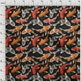 thumbnail image 3 of oneOone Cotton Jersey Black Fabric Bubbles & Koi Fish Ocean Sewing Fabric By The Yard Printed Diy Clothing Sewing Supplies 58 Inch Wide, 3 of 4