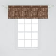 thumbnail image 2 of Ambesonne Folk Art Valance Pack of 2, Abstract Ornates, 54"X18", Chocolate and Ecru, 2 of 2