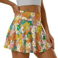 thumbnail image 5 of HELLHERO Lightweight Tennis Skorts, Colorful Floral Print Built-in Shorts 2 Side Pockets Pleated Skort for Golf Pickleball Yoga, 5 of 9