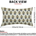 thumbnail image 4 of Navy Blue Yellow Floral Lumbar Pillow Covers 12x20 Set of 2 Spring Summer Flower Leaves Print Rectangle Decorative Throw Pillow Cases Outdoor Farmhouse Decoration for Sofa Couch Bed, 4 of 6
