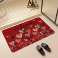 thumbnail image 5 of Valentine’s Day Themed Floor Mat - Absorbent Non-Slip Entryway Doormat, Bathroom Shower Mat & Living Room Rug, Festive Romantic Decor for Home, Soft Water-Absorbent Floor Covering, 23.6*15.75in, A, 5 of 6