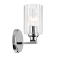 thumbnail image 4 of 55224CHFLU Kichler Lighting Gioe - 1 Light Wall Sconce-9.5 Inch Tall and 5 Inch Wide-Chrome Finish-Clear Fluted Glass Color, 4 of 5