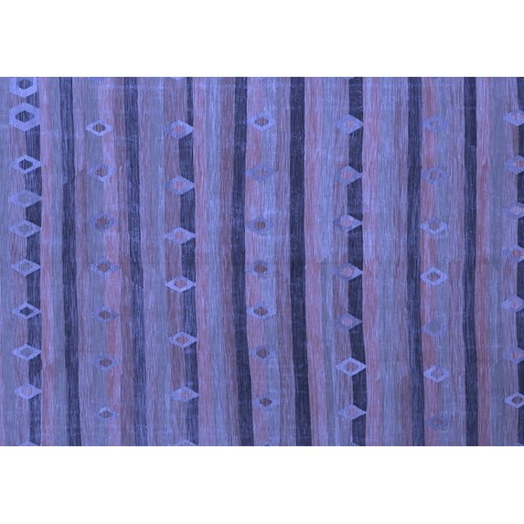 Ahgly Company Indoor Rectangle Abstract Blue Contemporary Area Rugs, 8' x 10'