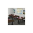 thumbnail image 3 of Regency Cain 48 x 24 in. T-Base Training Seminar Table- Neo Walnut & 2 M Stack Chairs- Burgundy, 3 of 10