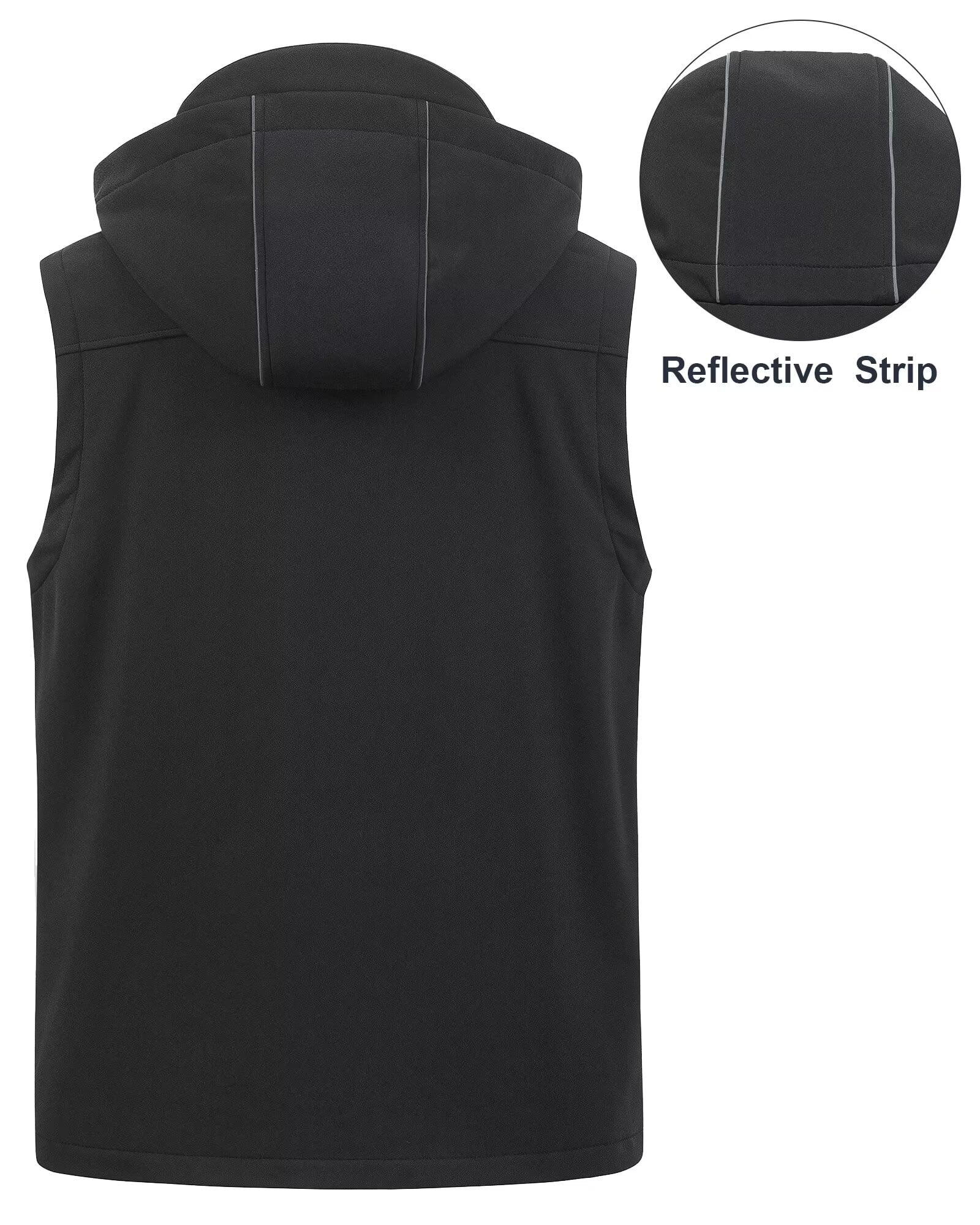 Chrisuno Men's Fleece Vest Outdoor Sleevless Jackets Soft Vest With Zip Pockets Warm Outerwear For Spring Summer Fall Winter Grey L