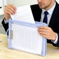 thumbnail image 5 of Oggfader Back to School Clear Zipper File Folder - Transparent Plastic Document Bag, Waterproof A4 Organizer for Stu-dent Exam Papers & Office, 5 of 6