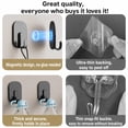 thumbnail image 6 of Heavy Duty Magnetic Wreath Hanger for Front Door, Scratch-Free Strong Suction Hook for Refrigerator, Kitchen and Holiday Decor, 1-Piece, 6 of 6