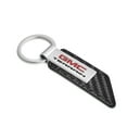 thumbnail image 2 of iPick Image for GMC Terrain Silver Metal Plate Carbon Fiber Texture Black PU Leather Key Chain, Official Licensed, 2 of 5