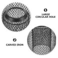 thumbnail image 4 of OULII Ceiling Light Cover Black Iron Multi Layer Lampshade For Adults 1Pcs, 4 of 8