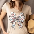 thumbnail image 4 of Women's Trendy Bow Graphic T-Shirt - Soft Cotton Casual Tee, Aesthetic Vintage-Inspired, 4 of 6