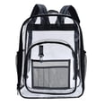thumbnail image 1 of Mochila transparente para mujeres y hombres, mochilas de PVC, mochila transparente, mochila para niños y niñas, 42 x 33 x 17 cm, color negro, 1 of 7