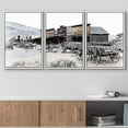 thumbnail image 2 of wall26 Framed Canvas Print Wall Art Set Wild West Texas Wooden Wagons Nature Wilderness Photography Realism Rustic Scenic Relax/Calm Multicolor for Living Room, Bedroom, Office - 24"x36"x3, 2 of 5