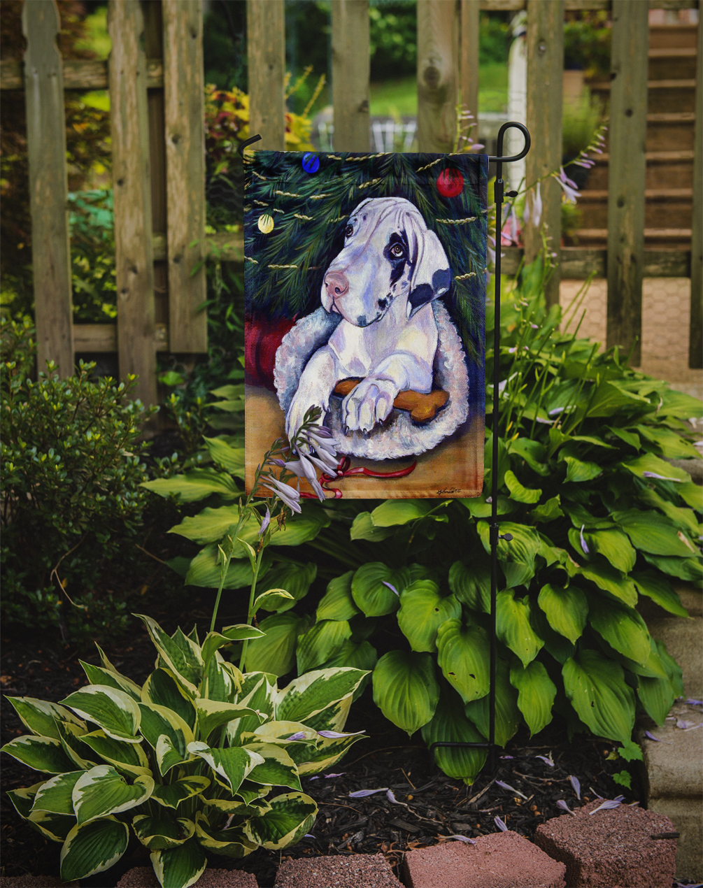Christmas Tree with Great Dane Garden Flag