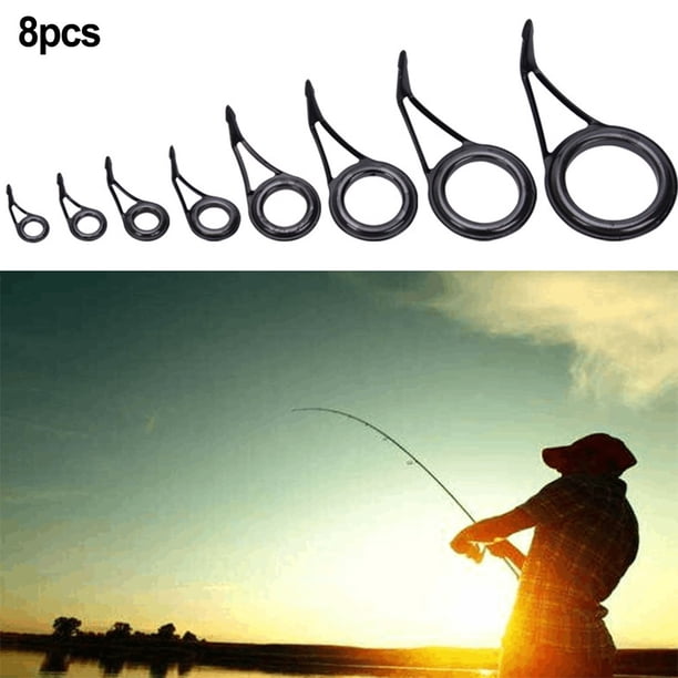 Lot De 26 Anneaux De Réparation Pour Canne à Pêche – 13 Tailles (3 à 30 Mm) – Cadre Inox + Céramique – Avec Pince – Pour Pêche En Eau Douce Et Mer